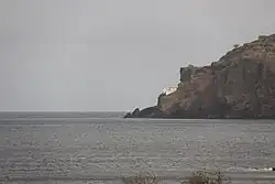 Ponta Preta Lighthouse from the southeastern side of the bay