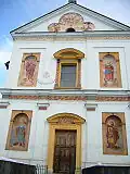 Front facade of the church