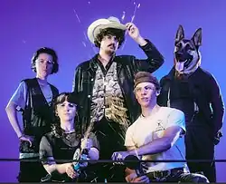 L-R Morgan Wallace, Jacqui Wheeler, Joe Love, Chris Hughes & Johnny ‘Doghead’ Hutch