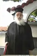 Father Nectarios, the establisher of the monastery of Saint Patapios, at the monastery at the annual celebration of the saint, 8 December 2012