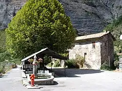 A view within the village of Faucon-du-Caire, in 2007