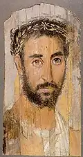 Crowned mummy portrait (2nd–3rd century CE)