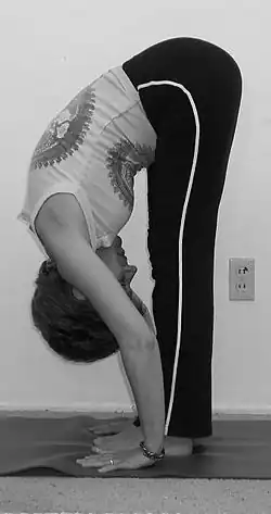 Asana stretching in yoga