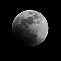 Moon observed from West Hartford, Connecticut, at 1:42 UTC. Lunar north is left.