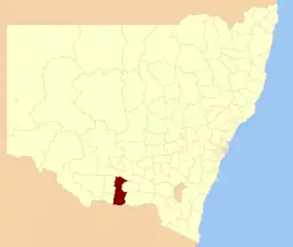 Location in New South Wales