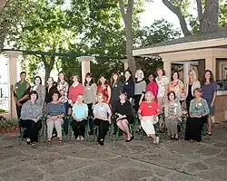 Group portrait of 22 women astronauts and first female Director of the Johnson Space Center