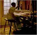 William Brymner, Femme en train de tisser/La Femme au métier/Woman at Work, 1885