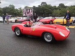 The winning Ferrari 250 TR at the 2014 Le Mans Classic