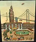 Ferry Building, 1944, by Marion Osborn Cunningham.