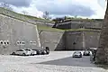 Parking between bastions at the Fortress