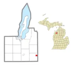 Location within Grand Traverse County