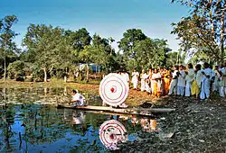 Puja at Dakhinpat Satra