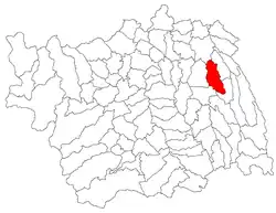 Location in Bacău County
