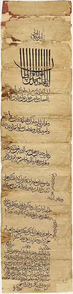 Firman of Muhammad bin Tughluq dated Shawwal 725 AH/September–October 1325. Keir Collection
