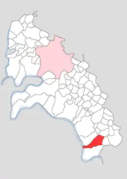 Map showing Allahdadpur in Firozabad block