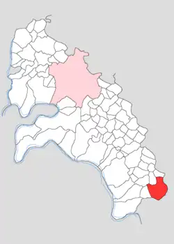 Map showing Datauli in Firozabad block