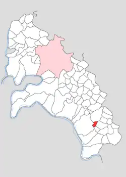 Map showing Dhakpura in Firozabad block