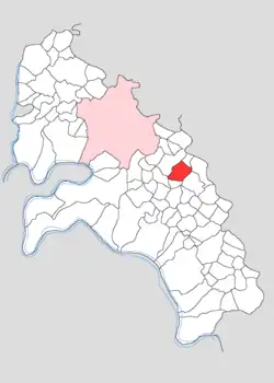 Map showing Donkeli in Firozabad block