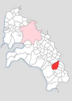Map showing Itora in Firozabad block