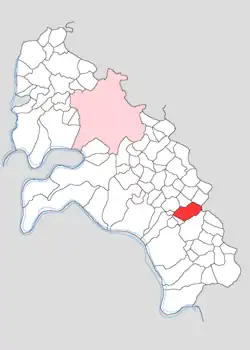 Map showing Matsena in Firozabad block