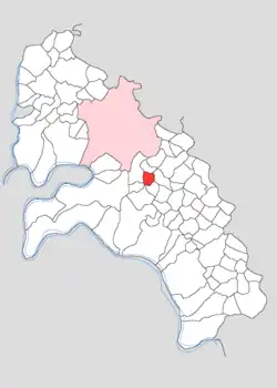 Map showing Paharpur in Firozabad block