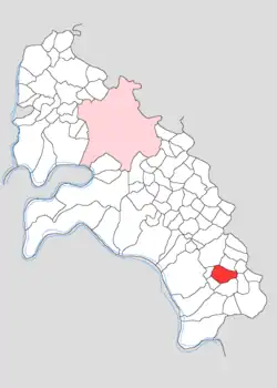 Map showing Sengai in Firozabad block