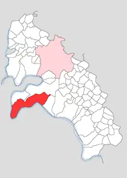 Map showing Shankarpur in Firozabad block