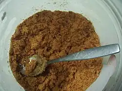 Fish floss is roasted to look similar to yuk sung.