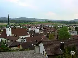 Fislisbach village from Buech hill