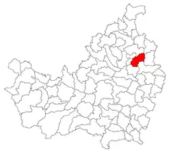 Location in Cluj County