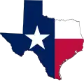 Flag Map of Texas