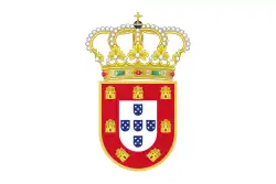 The flag of Portugal, as adopted in 1667, was used in Portuguese Timor 1702–1707