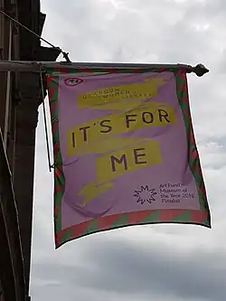 Flag outside the Glasgow Women's Library