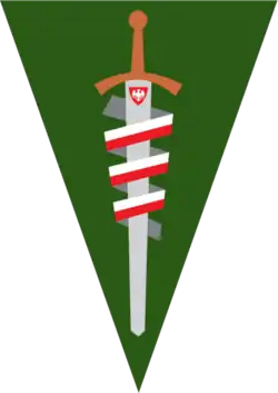 The flag of the All-Polish Youth in accordance with point 17 article 1 of the current Statute of the All-Polish Youth Association