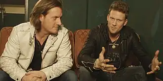 A picture of singers Tyler Hubbard and Brian Kelley, members of the duo Florida Georgia Line