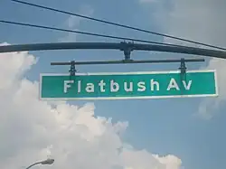 Flatbush Avenue sign near Brooklyn Botanic Garden