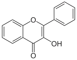 Skeletal formula of 3-hydroxyflavone