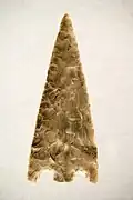 Flint arrowhead (Prehistoric Society of Los Millares. 3200-2250 BCE).