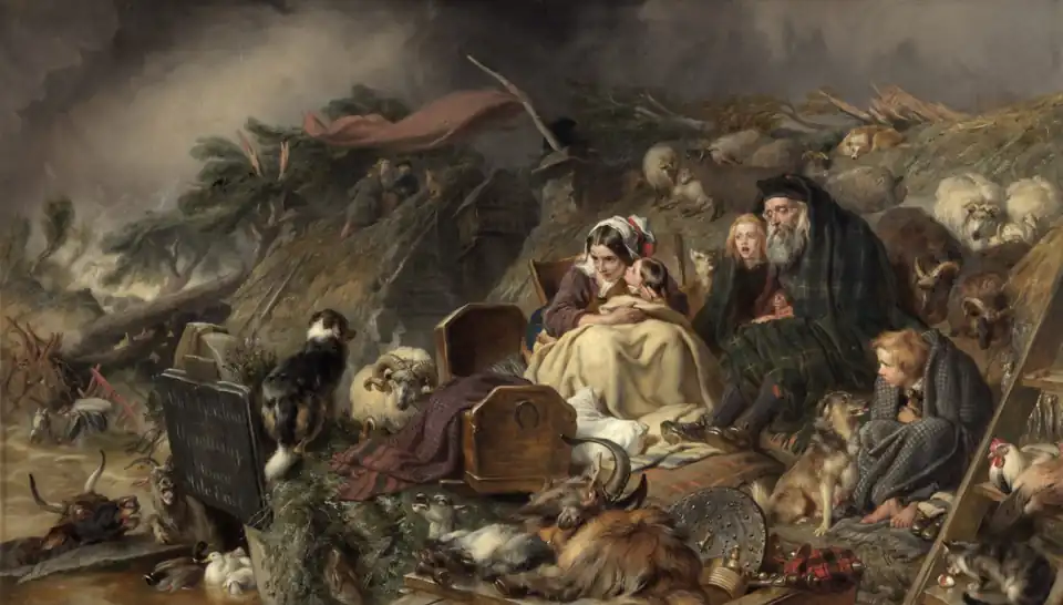 Flood in the Highlands, 1860