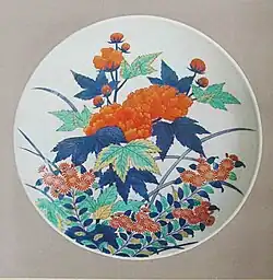 Plate with floral design in the Kakiemon style, Arita, late 17th century, Edo period