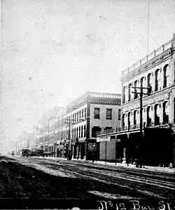 The Florida Times-Union (far right) in the 1880s