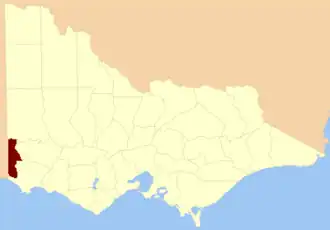 Location in Victoria