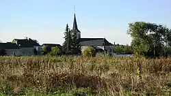 The church and surroundings, Fontaines-les-Sèches