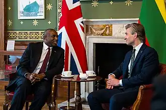 Foreign Secretary David Lammy with Lithuanian Foreign Minister Kęstutis Budrys in London, March 2025.