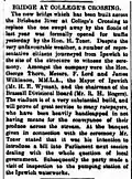 An 1894 notice regarding the opening of the bridge crossing