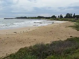 Former site of the South Bulli coal jetty on the northern side of Bellambi Point
