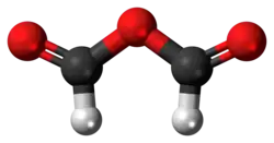 Ball-and-stick model of the formic anhydride molecule