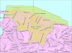 U.S. Census map of Fort Salonga