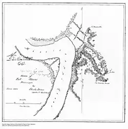 American Civil War: June 1864 sketch map of Fort Adams, Mississippi