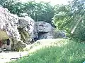 Destroyed facade of the main bunker